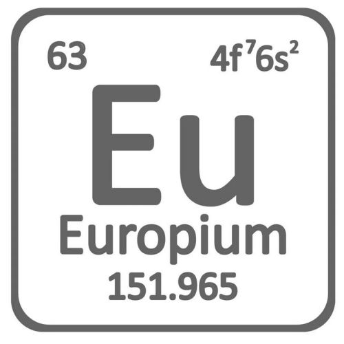 Europium Metal 99,99% čistý kov Eu 63 Element Vzácné kovy
