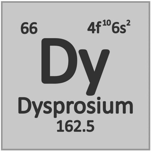 Dysprosium Dy čistý 99,9% kovů vzácných zemin 66