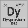 Dysprosium Dy, kov 66 vzácných zemin, 99,9 %