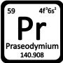 Praseodym kov 99,9% čistý kov kovový prvek Pr Prvek 59 Praseodym