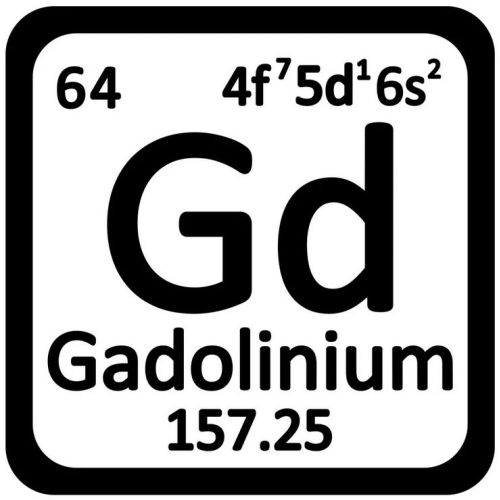 Kovový prvek gadolinium 64 kusů Gd 99,95% Zvonek ze vzácných kovů