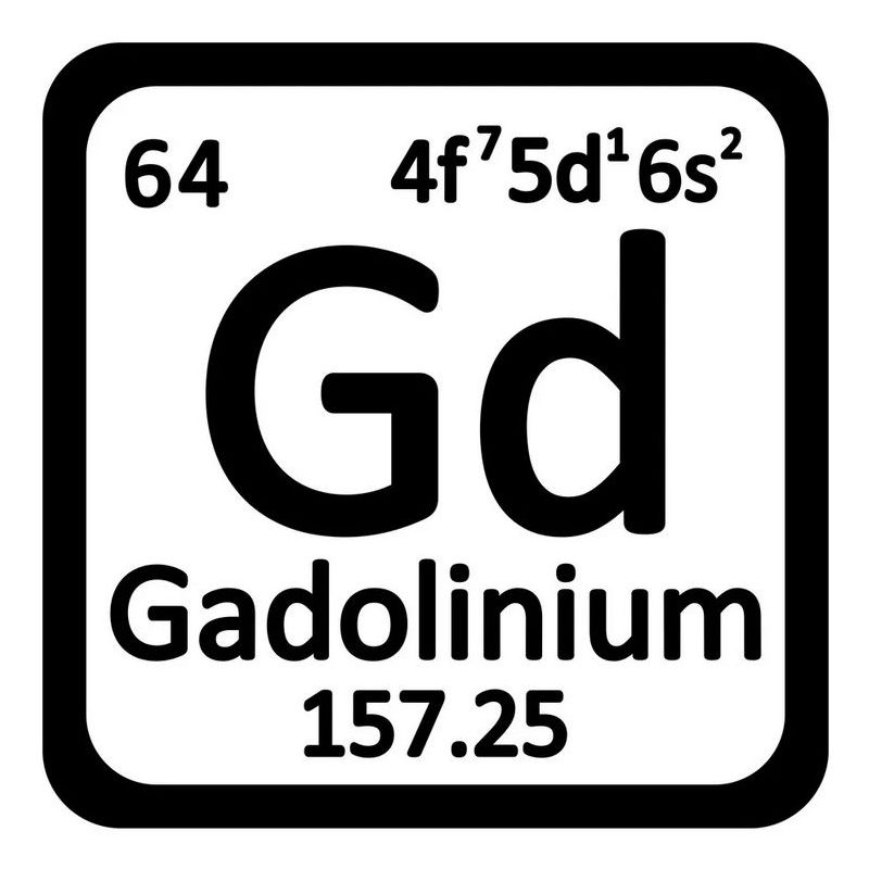 Kovový prvek Gadolinium 64 kusů Gd 99,95 % vzácné kovové očka