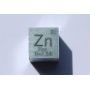 Zinková kovová kostka Zn 10x10mm leštěná 99,99% čistota kostka