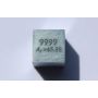 Zinková kovová kostka Zn 10x10mm leštěná 99,99% čistota kostka