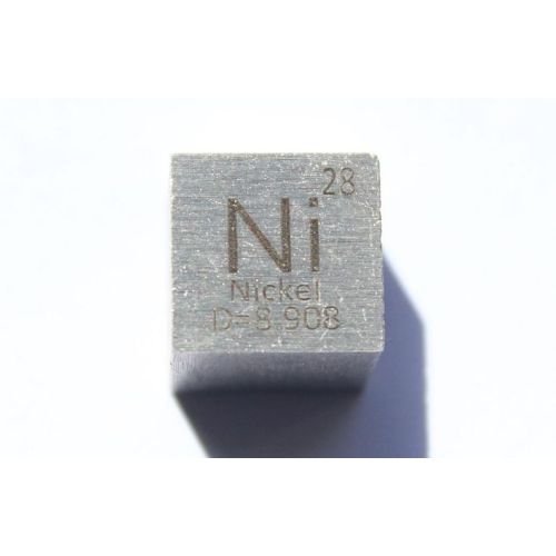 Nikl kovová kostka 10x10mm leštěná 99,6% čistota kostka