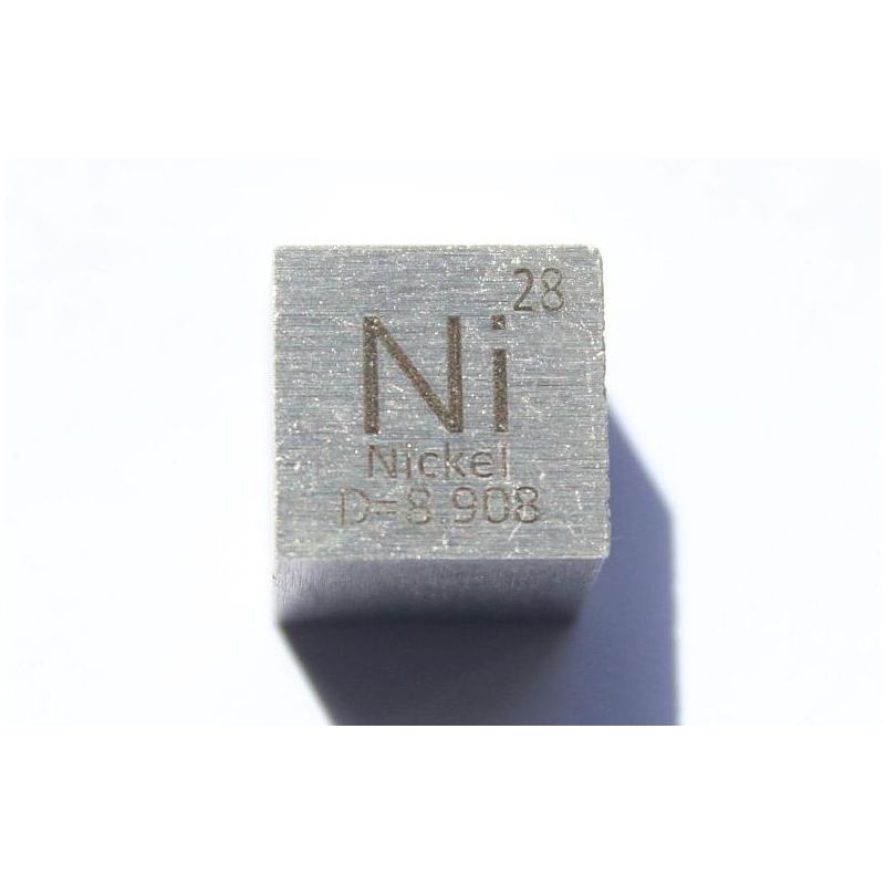 Nikl kovová kostka 10x10mm leštěná 99,6% čistota kostka