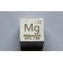 Hořčík Mg kovová kostka 10x10mm leštěná kostka čistoty 99,95%