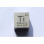 Titan Ti kovová kostka 10x10mm leštěná 99,5% čistota kostka