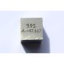 Titan Ti kovová kostka 10x10mm leštěná 99,5% čistota kostka