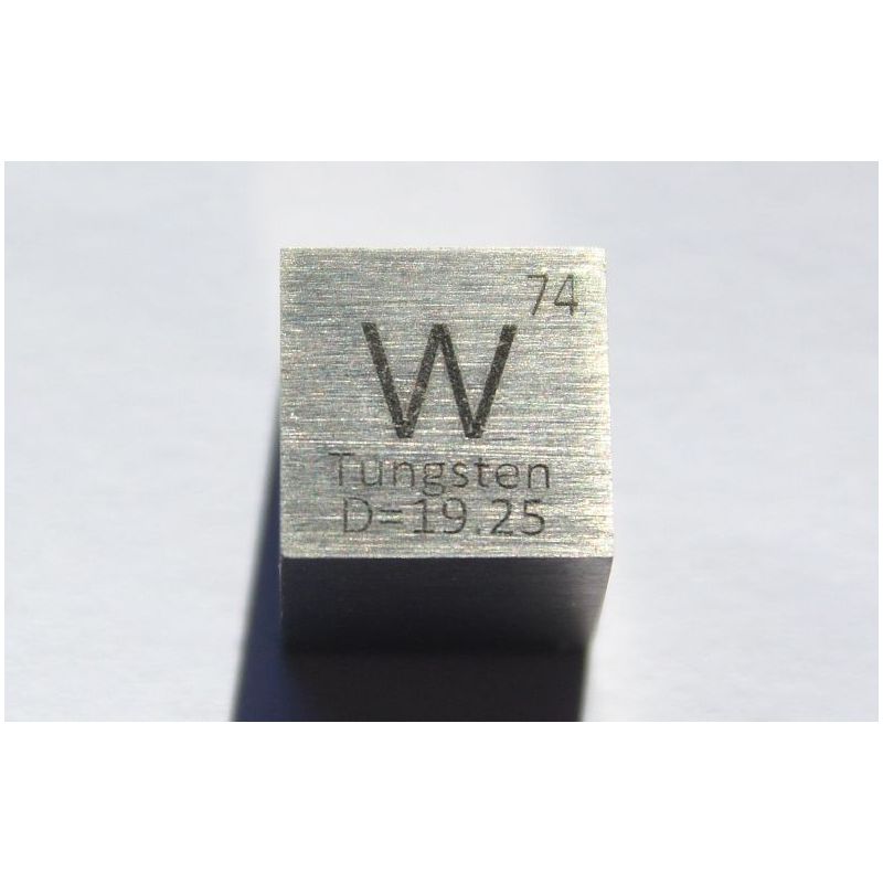 Wolfram W kovová kostka 10x10mm leštěná kostka čistoty 99,95%