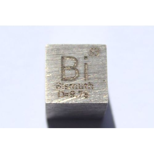 Bismut Bi kovová kostka 10x10mm leštěná 99,99% čistota kostka