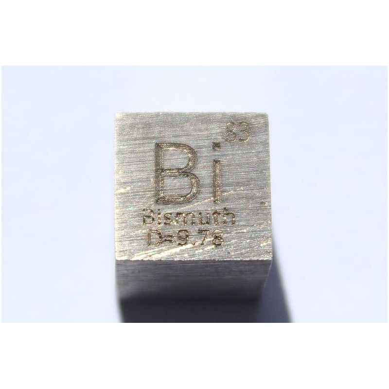 Bismut Bi kovová kostka 10x10mm leštěná 99,99% čistota kostka