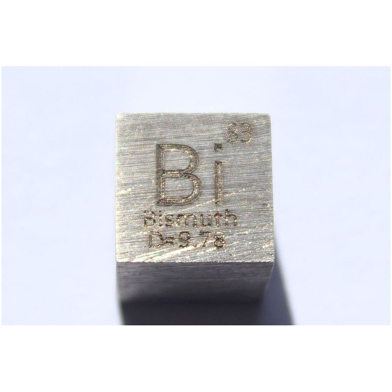 Bismutová bimetalová kostka 10x10mm leštěná kostka čistoty 99,99%