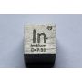 Indium In kovová kostka 10x10mm leštěná 99,995% čistota