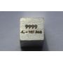 Stříbrná Ag kovová kostka 10x10mm leštěná 99,99% čistota kostka