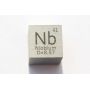 Niob Nb kovová kostka 10x10mm leštěná 99,95% čistota Niobová kostka