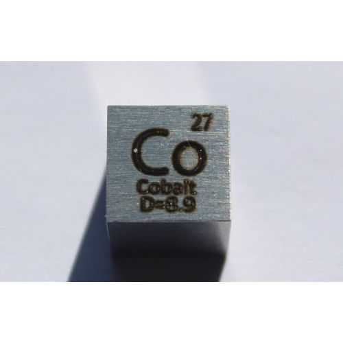 Kobalt Co kovová kostka 10x10mm leštěná kostka čistoty 99,96%