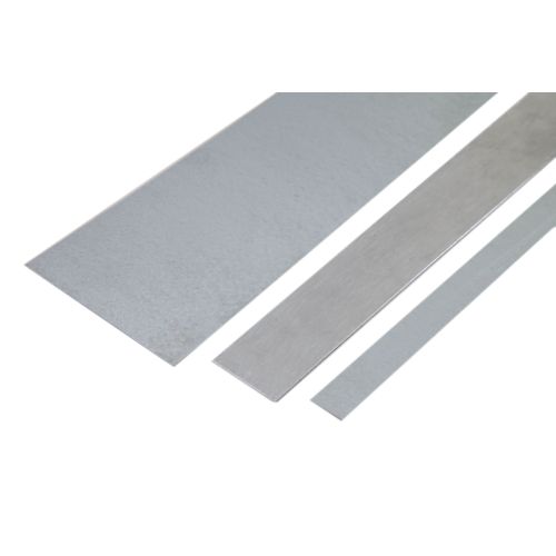 Ocel pozinkovaná plochá tyč 0,5x20mm-6x90mm plechový pásek výřez pásek